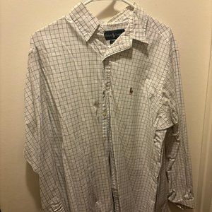 Polo Ralph Lauren Men's White and Green Shirt